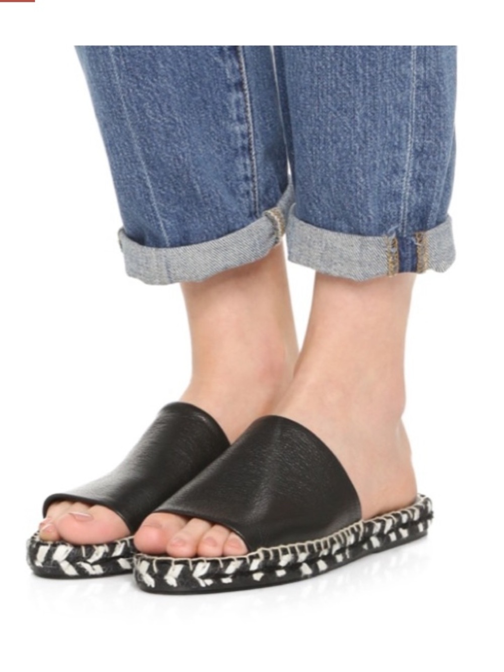Matt Bernson Black Leather Slide Edpadrile